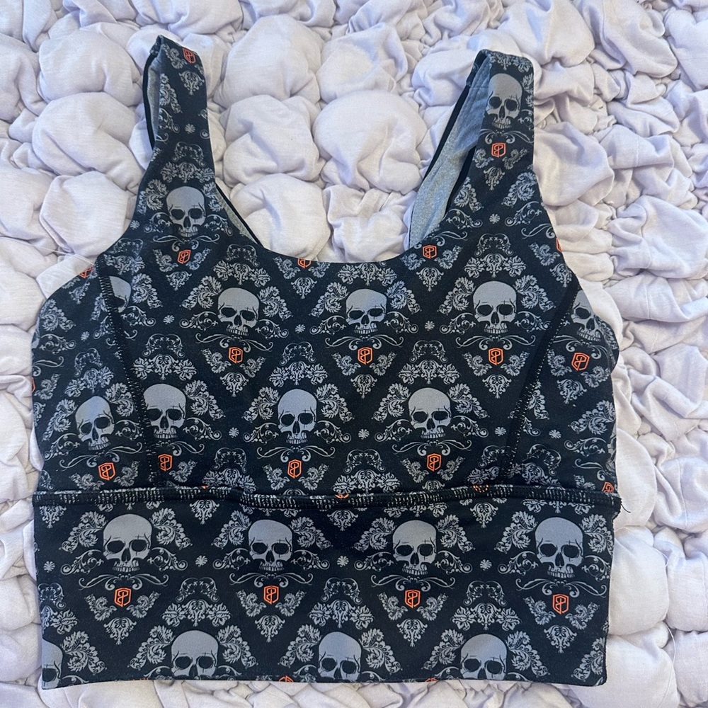 Born Primitive Crop / Sports Bra Skull Print Excellent Condition